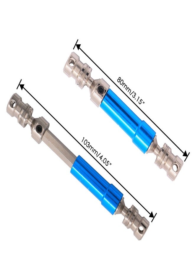 Treehobby 2PCS Treehobby Aluminum Alloy Universal Rear Drive Shaft Upgrade Accessories Compatible with Wltoys 12428 Fly fy-03 1/12 RC Car Desert Falcon CVD Universal Joint - Image 2